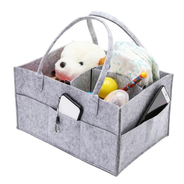 

women travel organizer felt cloth insert bag multi-pockets bags multifunctional storage baby diaper wet mommy in car duffel