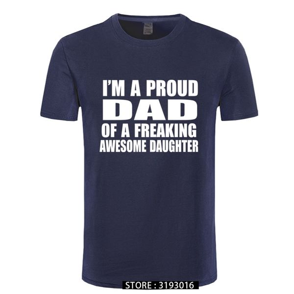 

ccccsportFathers Day Gift Cotton O-Neck Short Sleeve Men T-Shirts IM A PROUD DAD OF FREAKING AWESOME DAUGHTER Slogan Funny Print, Red yellow