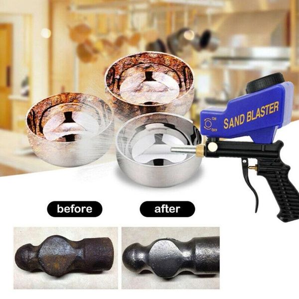 

professional spray guns air sandblasting gun 70~150psi handheld sand blaster portable s pneumatic blasting 600cc capacity adjustable