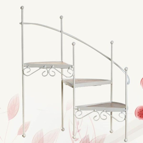 

hooks & rails 1 pc retro spiral stair shape storage rack decoration candle holder afternoon tea snack plate (white)