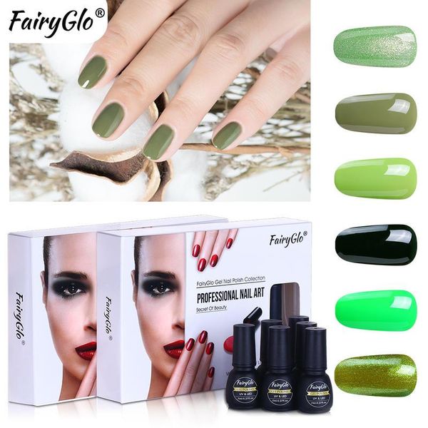 

nail art kits fairyglo 6pcs classic color gel polish set soak off uv led varnish primer beauty salon manicure