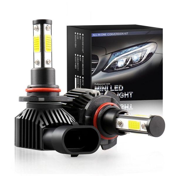 

car headlights 9005 9006 h7 h11 led headlight bulbs spot/floor light 6000k 36w 8000 lumens 4-side cold white auto fog lamp bulb