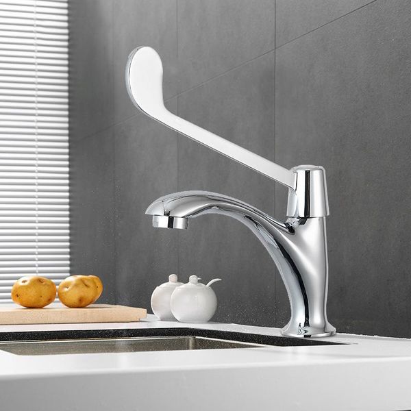

bathroom sink faucets basin faucet copper toilet elbow touch wash tap length handle single cold water for laboratory