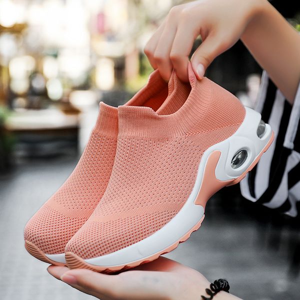 

large women's shoes spring and summer 2020 new flying woven air cushion sports running trend leisure fashion versatile