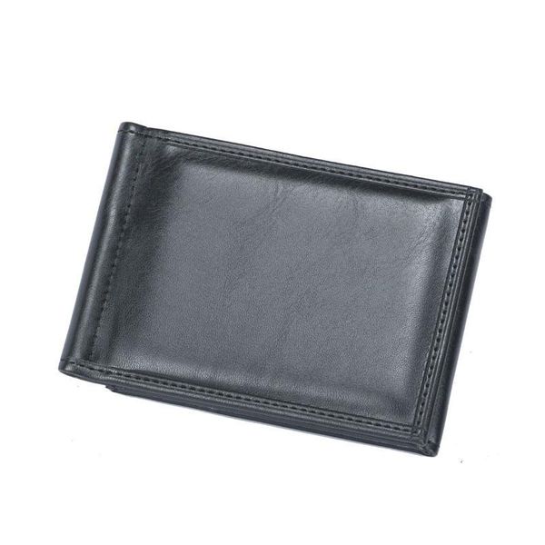 

card holders fashion three fold credit metal magic holder men pu leather storage cover hasp wallet, Brown;gray