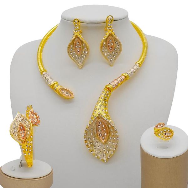 

earrings & necklace dubai jewelry sets for womenmiddle eastern arab african wedding jewellery gold color ethiopian pendant necklaces, Silver