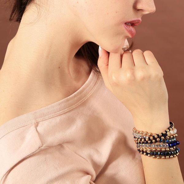 

charm bracelets colorful glass beads multilayer bracelet for women statement ethnic bohemian handmade accessories, Golden;silver