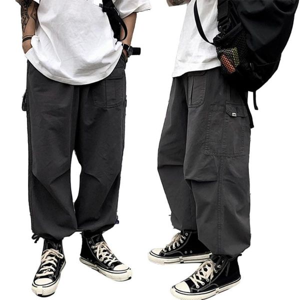 

men japanese streetwear joggers pants 2021 mens korean fashions cargo black pockets baggy hip hop sweatpants 5xl men's