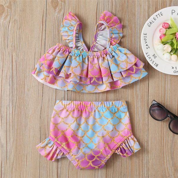 

baby swimwear for a girl summer kids girls sleeveless lovely cartoon ruffle swimwears fashion sweet swimsuit bikini outfits, Black