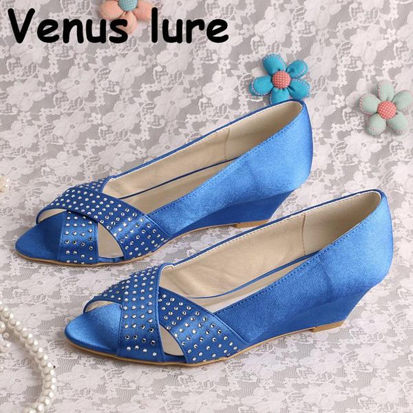 

dress shoes size 11 wedding for women blue satin wedge heel bridesmaid open toe, Black