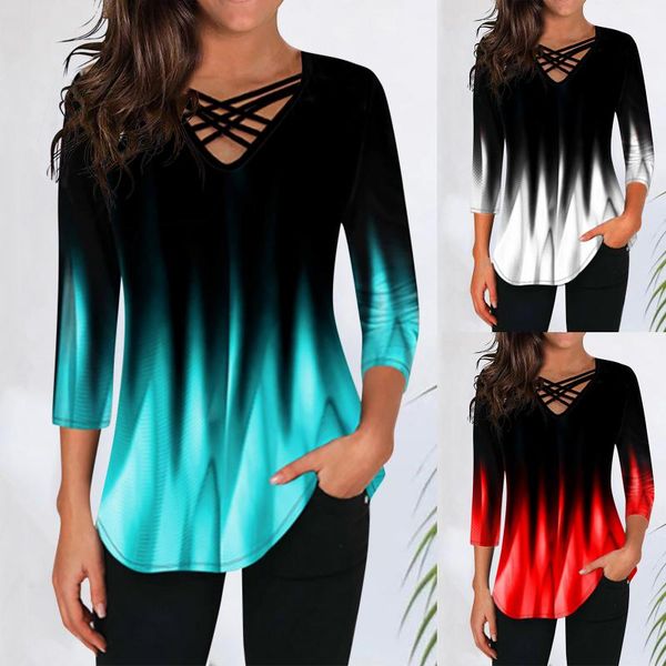 

women's t-shirt fashion off-the-shoulder long-sleeve colour printing blouse cotton pullover oversized ladies top, White