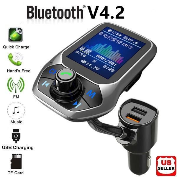 

bluetooth car fm transmitter mp3 player hands radio adapter kit usb charger and & mp4 players