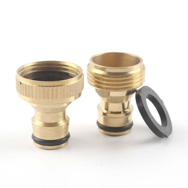 

1pc copper 3/4" thread quick connector faucet joint 16mm hose adapter garden irrigation water gun washing machine car wash watering equ