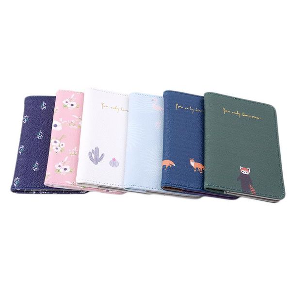 

card holders fashion cartoon cute women passport cover bags multifunction holder wallet tickets kit case, Brown;gray