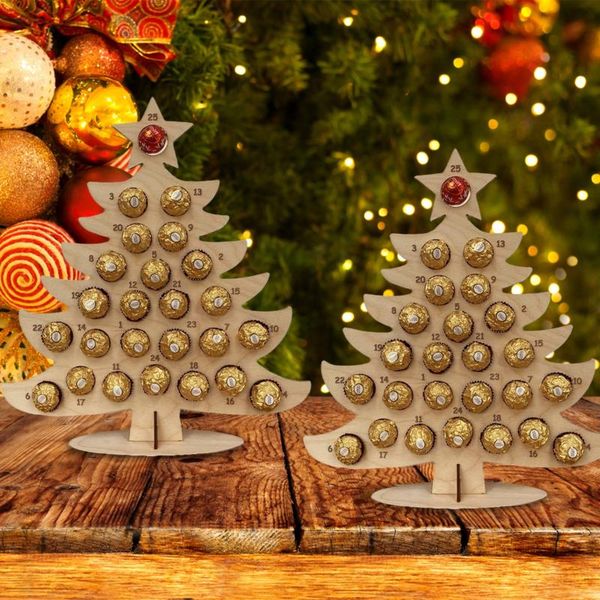 

kitchen storage & organization wooden chocolate candy stand christmas sugar advent calendar xmas tree/elk shaped seasonal decor calendrier d