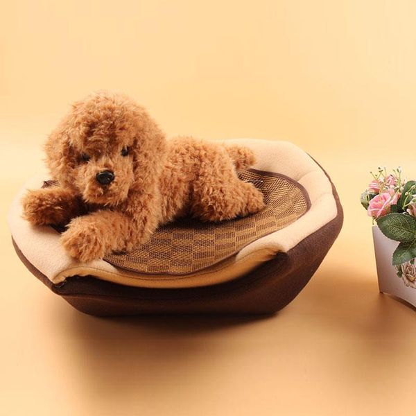 

winter cat dog bed house foldable soft warm animal puppy cave sleeping mat pad nest kennel pet supplies l23 beds & furniture