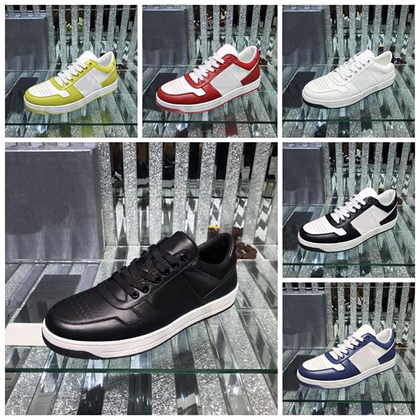 

luxury shoes casual solid color brand designer sports fashion leather pu par size38-45, Black