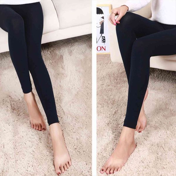 

winter nine points plus women legging velvet multi color optional size warm 50, Black