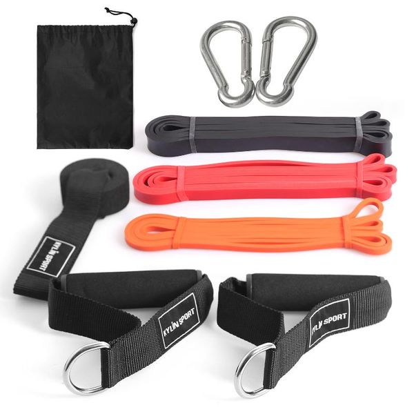 

resistance bands lixada 5 packs pull up assist set loop powerlifting workout exercise stretch with door anchor foam