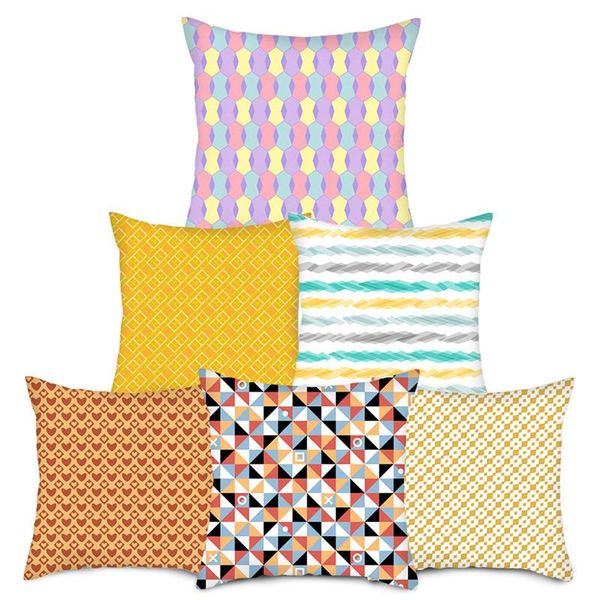 

cushion/decorative pillow fuwatacchi striped diamond wave throw cover color stripe geometry cushion for home chair decorative pillows 2021