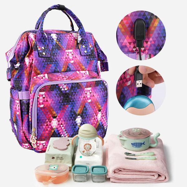 

mummy maternity diaper bags children's wrap backpack for babies stroller waterproof changing usb bag baby care a036