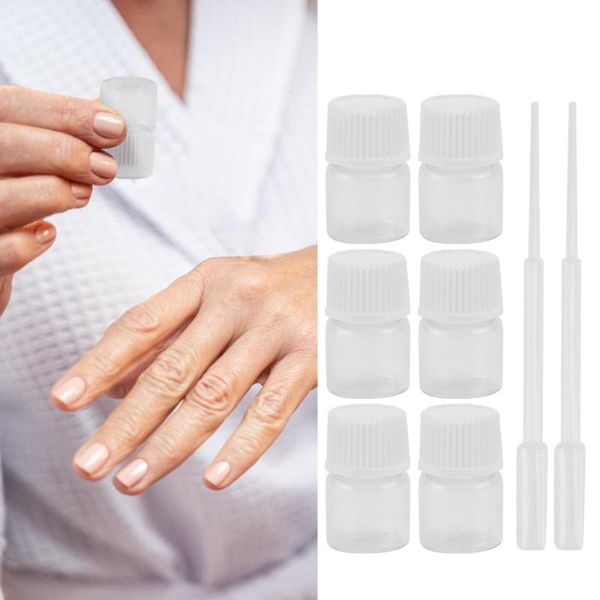 

52pcs essential oil storage bottles glass packing dispenser with dropper & jars