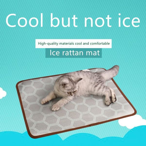

pet ice rattan mat cool waterproof cloth cat and dog bed large small cushion wholesale s0211 kennels & pens