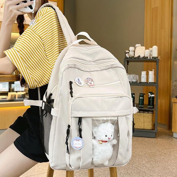 

backpack diehe waterproof nylon men and women large capacity multi-pocket travel bag college couples schoolbag book mochila