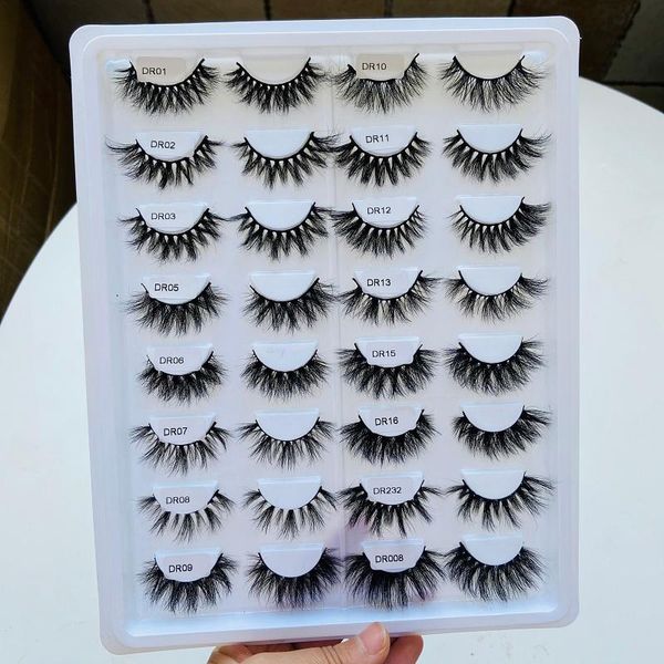 

makeup eyelashes 3d mink lashes fluffy soft wispy volume natural long cross false eye reusable eyelash