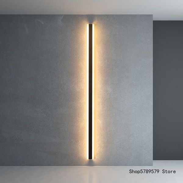 

wall lamp nordic led long living room bedroom study background light modern iron decorate simple lighting
