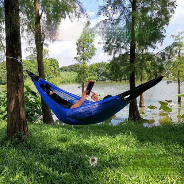 

camp furniture mesh camping hammock hangging swing balcony portable patio double hamaca columpio equipment bs50dc