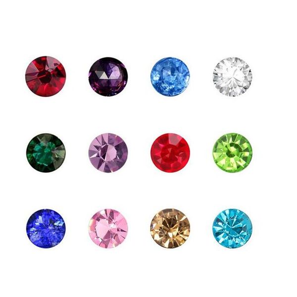 

(120 pcs/lot ) crystal 3mm floating charms 12 months birthstones floating charms fit floating glass locketsdio chan contact, Silver