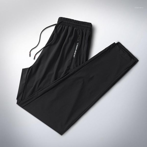 

men's pants summer thin casual pants, sports plus size nine-point air-conditioned, Black