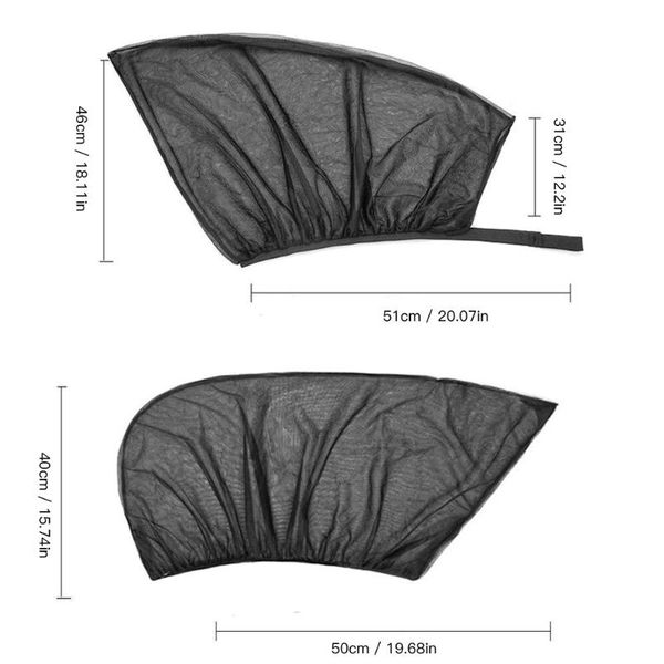 

car sunshade 4pcs front & rear side window sun visor shade mesh cover exterior accessories drop in stock