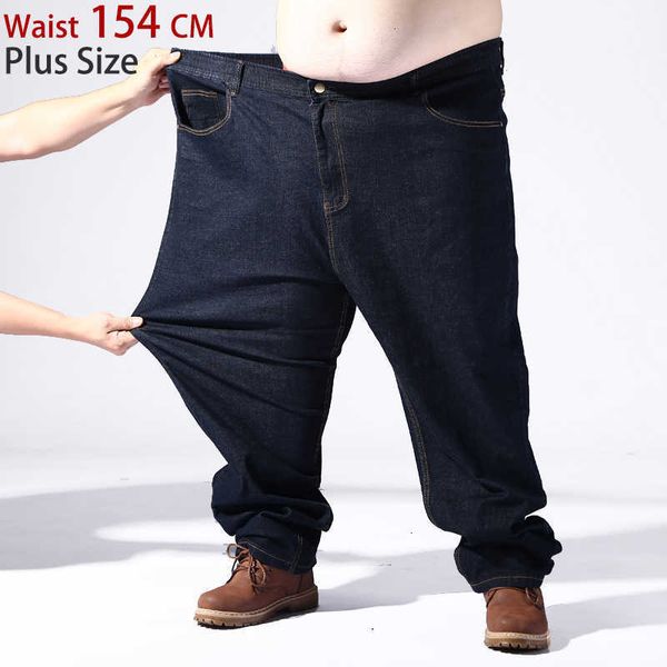 

men's shorts plus size 5xl-8xl waist 154cm mens fashion black blue men casual slim stretch classic denim trousers rcct, White;black