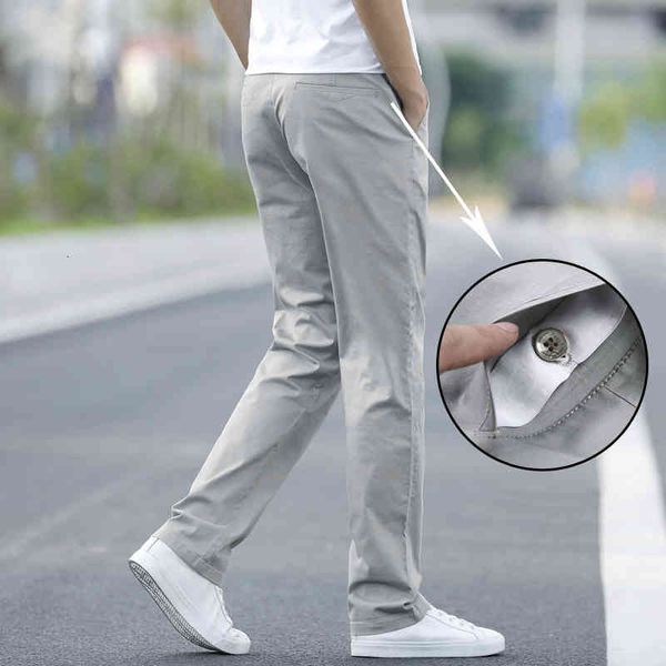 

2021 spring and summer straight-leg pants of classic weight business big size grey fine fashion, Black