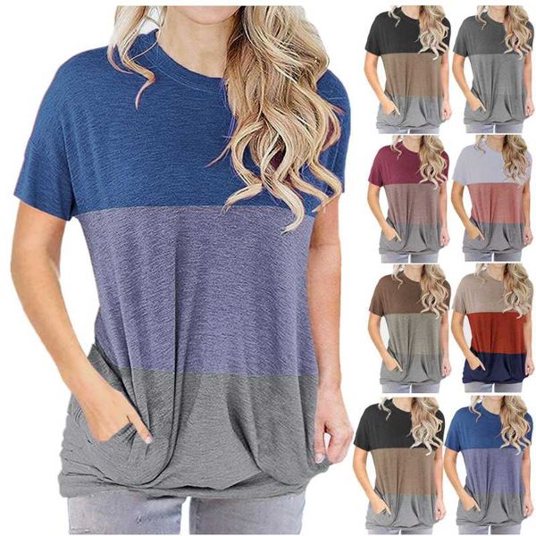 

summer spring fashion women's short sleeve round collar casual loose female simple bottoming t-shirt large size, White
