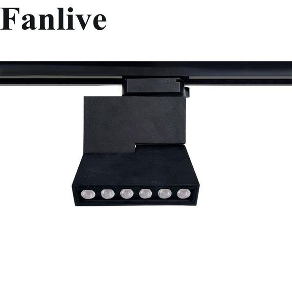 

6w cob track lamp dimmable led rail lighting black white housing ac85-265v focos techo light lights