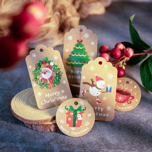 

gift wrap creative painted christmas tag diy party packaging paper kraft accessories adornment label hanging listing decoration l5o6