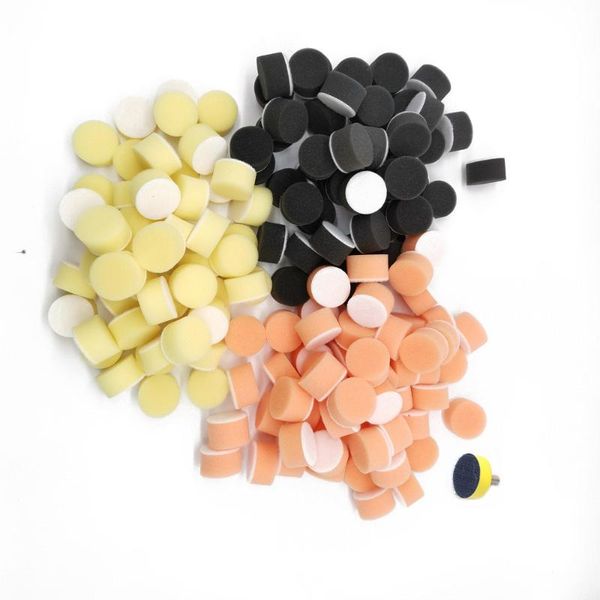 

care products 1/50pcs mini car polisher 25mm auto detailing buffing polishing pad wax sponge for m6 backer plate use on dremel rotary tools
