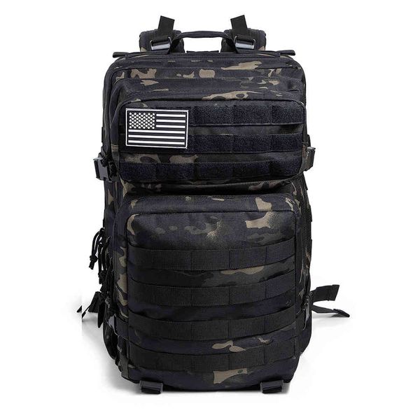 

50l camouflage army backpack men military tactical bags assault molle backpack hunting trekking rucksack waterproof bug out bag k726