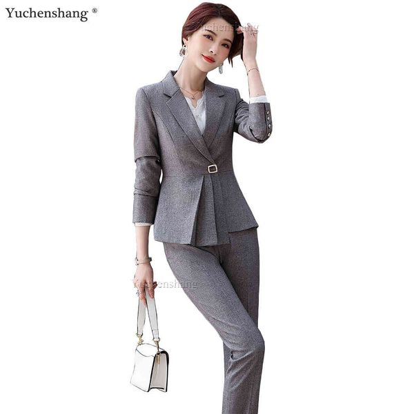 

women's suits & blazers women elegant formal ruffle pant suit biggest size 5xl 2 piece set fashion pink black gray ol ladies jacket bla, White;black