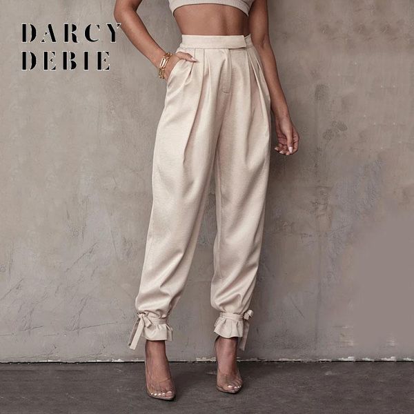 

women's pants & capris darcydebie autumn fashion loose bundle legged casual woman, Black;white