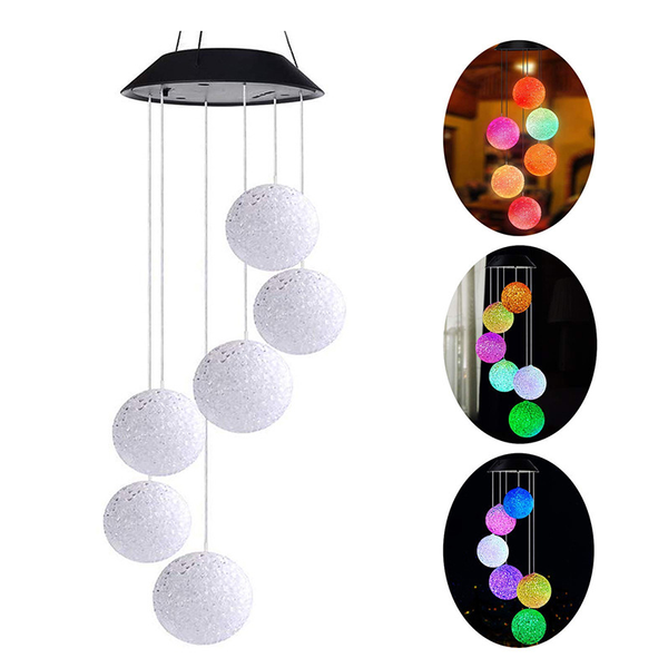 

solar lamps colorful led wind lights for garden color changing chime outdoor christmas windbell light powered