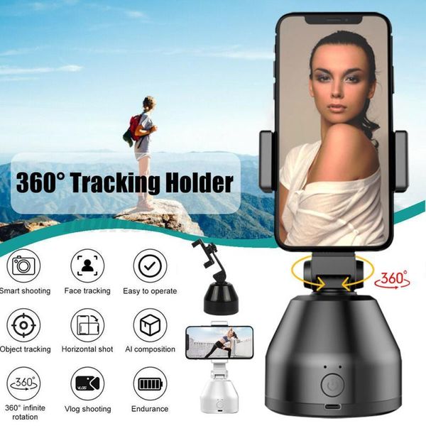 

auto smart shooting selfie stick 360Â° object tracking holder all-in-one rotation face camera ai gimbal phone monopods