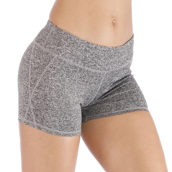 

women's shorts ladies four seasons fitness solid color quick-drying stretch slim running high waist tight, White;black