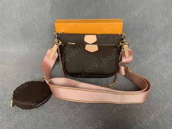 

m44823 3pieces set high qulity bag designer womens handbags multi pochette accessories crossbody fashion handbag shoulder female purse hobo