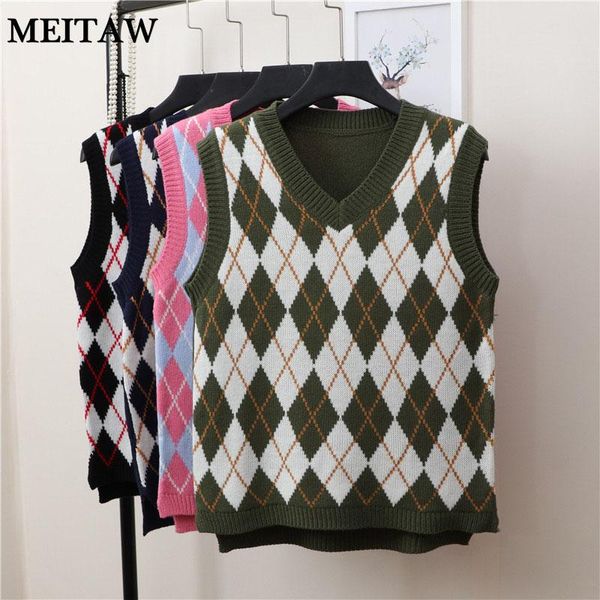 

women's sweaters 2021 fashion casual tank pullover ladies elasticity sweater autumn winter women sleeveless v neck knitted vest, White;black