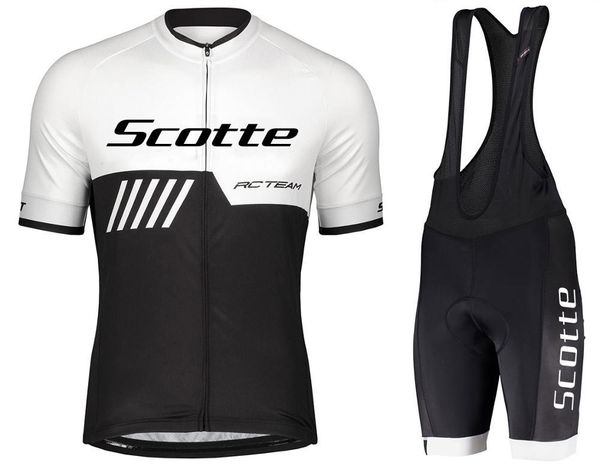 

racing sets 2021 green scotte summer short sleeve cycling jersey men breathale mountain bike quick dry clothes, Black;blue