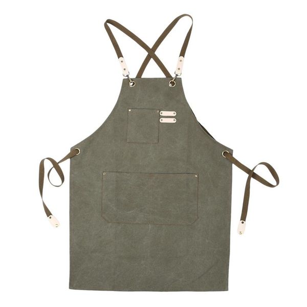 

aprons denim canvas wear apron / painting hairdressing barista restaurant anti-dirty overalls green